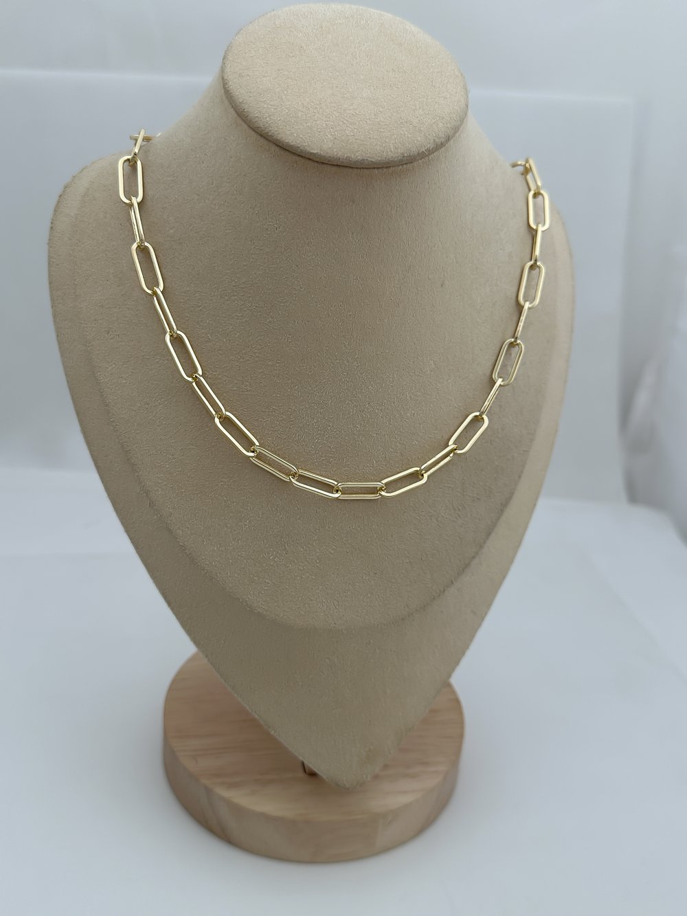 Özel Seri Kalın Oval İç İçe Geçmeli Zincir Kolye (45 Cm)