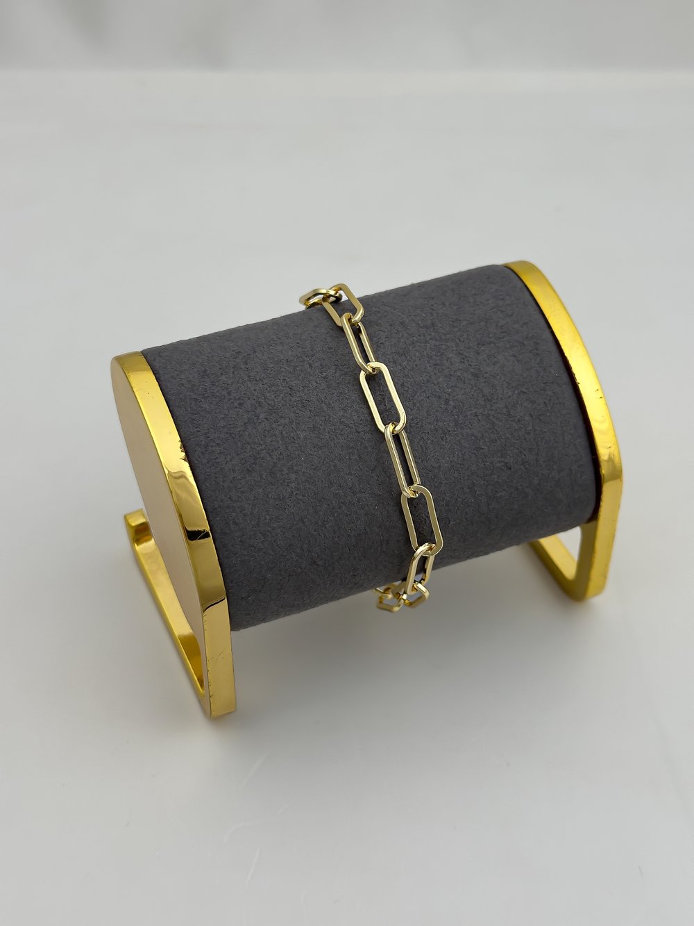 Özel Seri Kalın Oval İç İçe Geçmeli Zincir Bileklik (20 Cm)