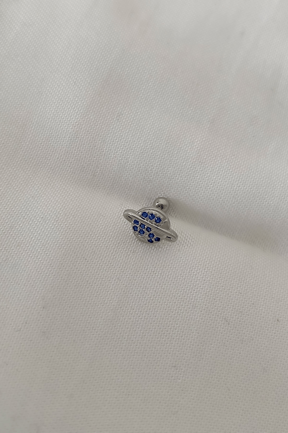 Özel Seri Lacivert Taşlı Gezegen Piercing