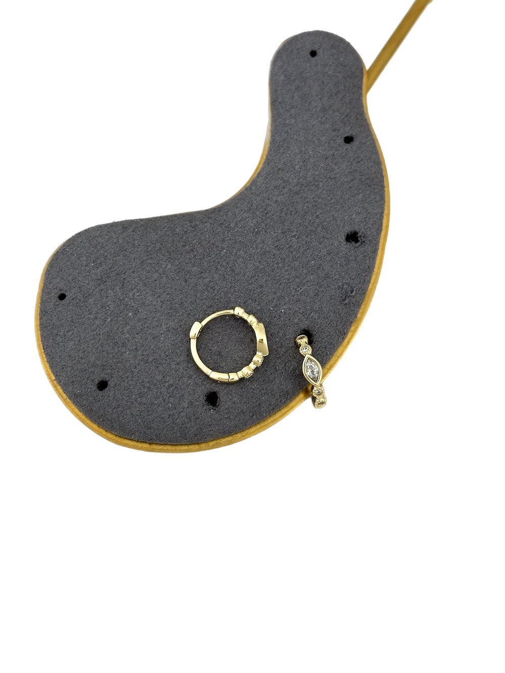 Özel Seri Markiz ve Daire Zirkon Taş Detaylı Halka Küpe ( İç Çap : 1.1 Cm )
