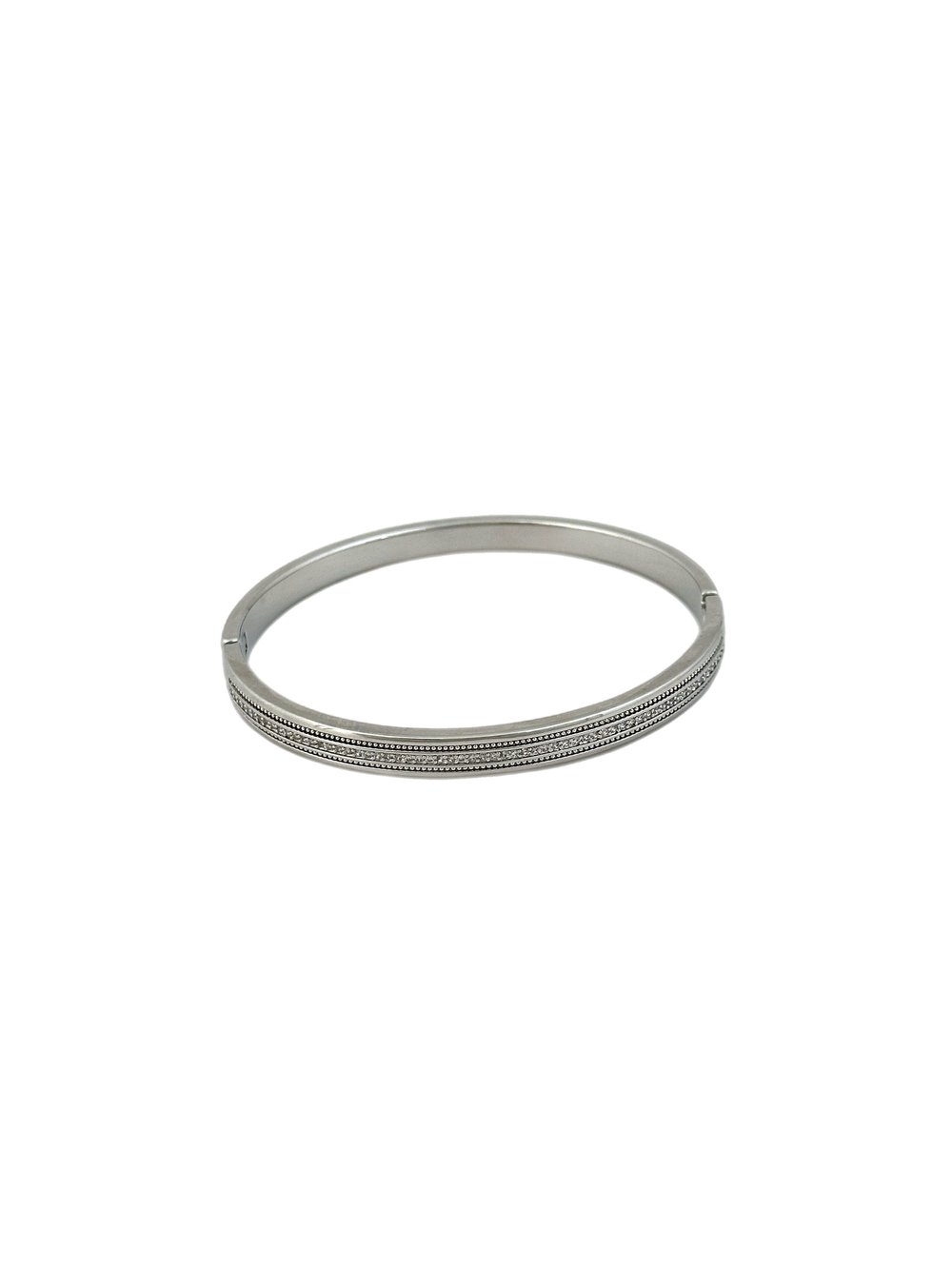 Özel Seri Zirkon Şerit Detay Kelepçe Bileklik ( İç Çap : 5 Cm )
