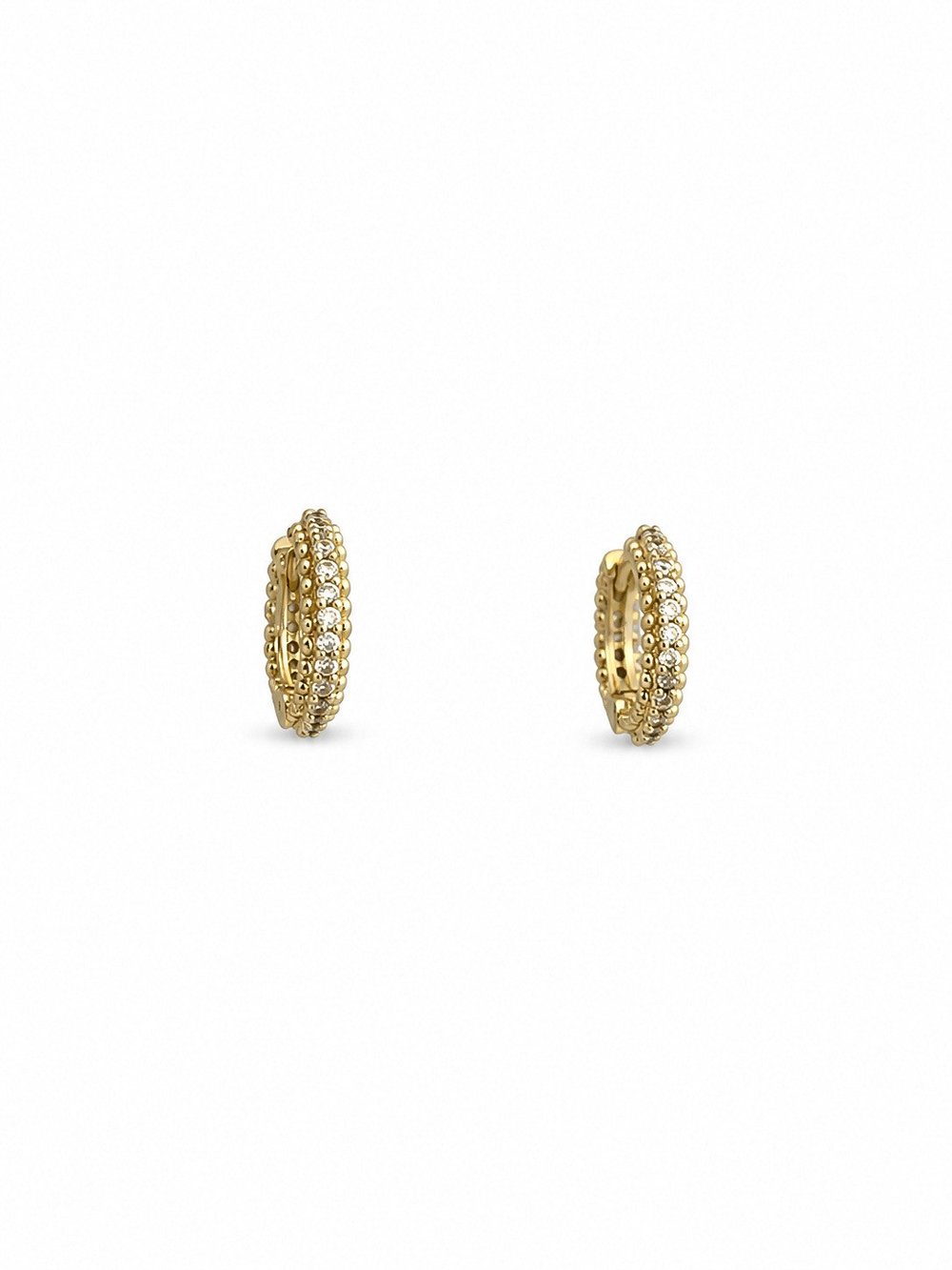 Özel Seri Zirkon Taşlı Halka Küpe ( İç Çap : 8 mm )