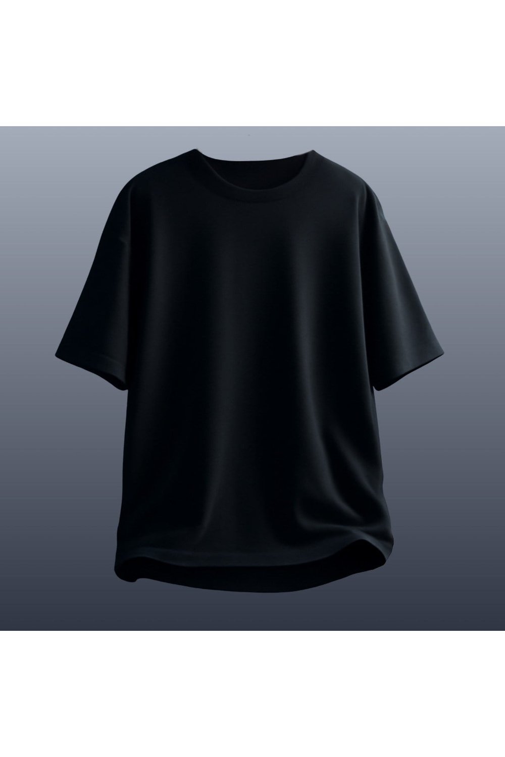 Siyah Basic Oversize Rahat Kalıp T-Shirt