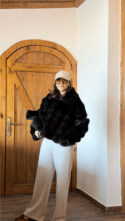 ORJ.MODEL ASTARLI CEPLİ SUNİ KÜRK SİYAH