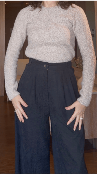 ORJİNAL MODEL LACİVERT PREMIUM PALAZZO PANTOLON