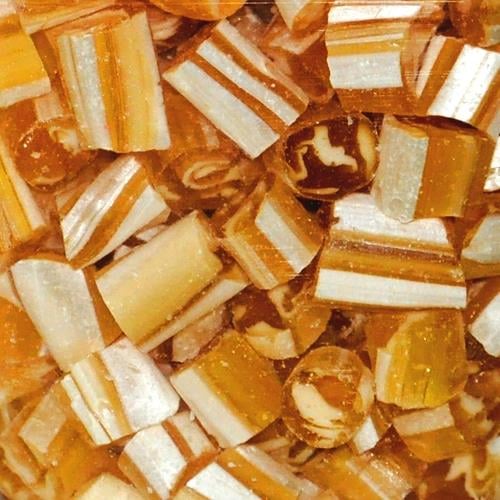 Çizgili Limon Aromalı Akide Şekeri (Makas) 400 Gr Kavanoz  Ambalajlı