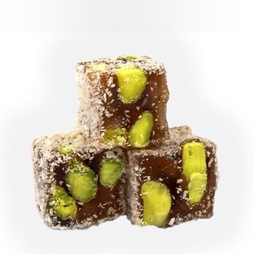 Coconut With Pistachio Double Turkish Delight (%17-20) 100 Gr Bucket