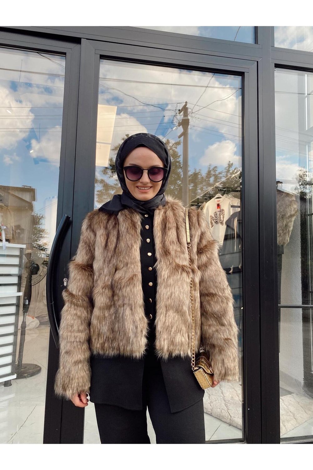 Hot Fashion Kürk Kahverengi