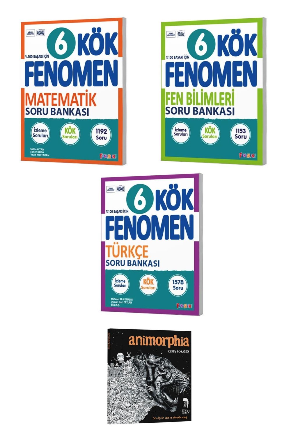 2026 6. Sınıf KÖK Tüm Dersler Soru Bankası Seti (Animorphia Hediyeli - 4 Kitap)