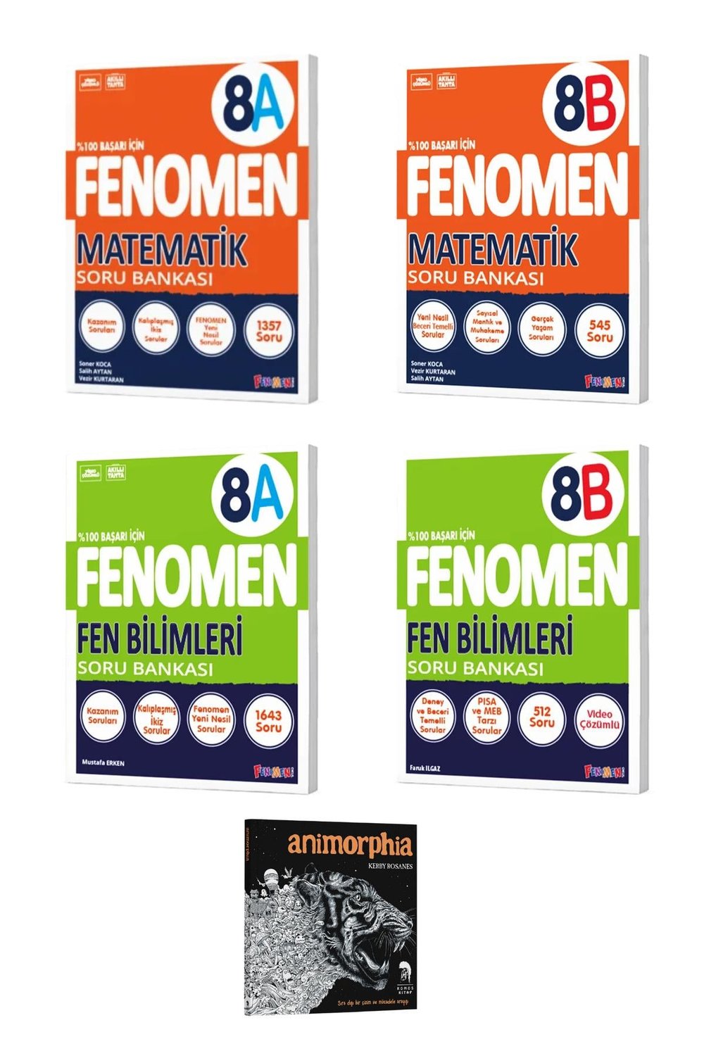 2026 8. Sınıf Matematik - Fen Bilimleri A ve B (Animorphia Hediyeli - 5 Kitap)