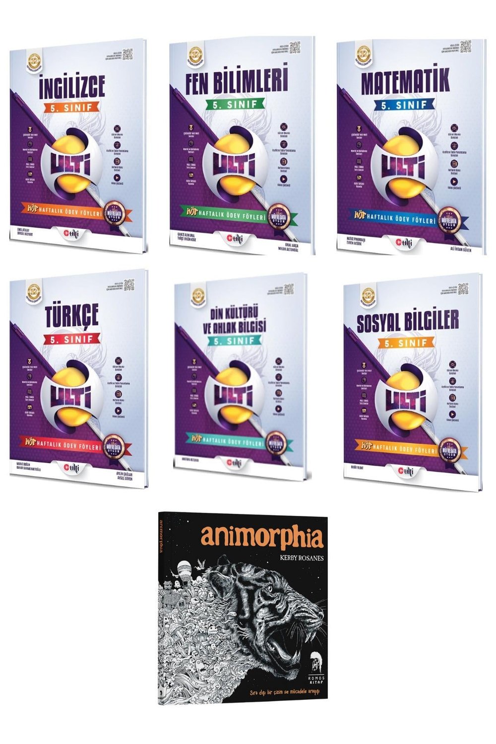 2026 Ulti 5. Sınıf Tüm Dersler Haftalık Ödev Föyleri Seti (7 Kitap)