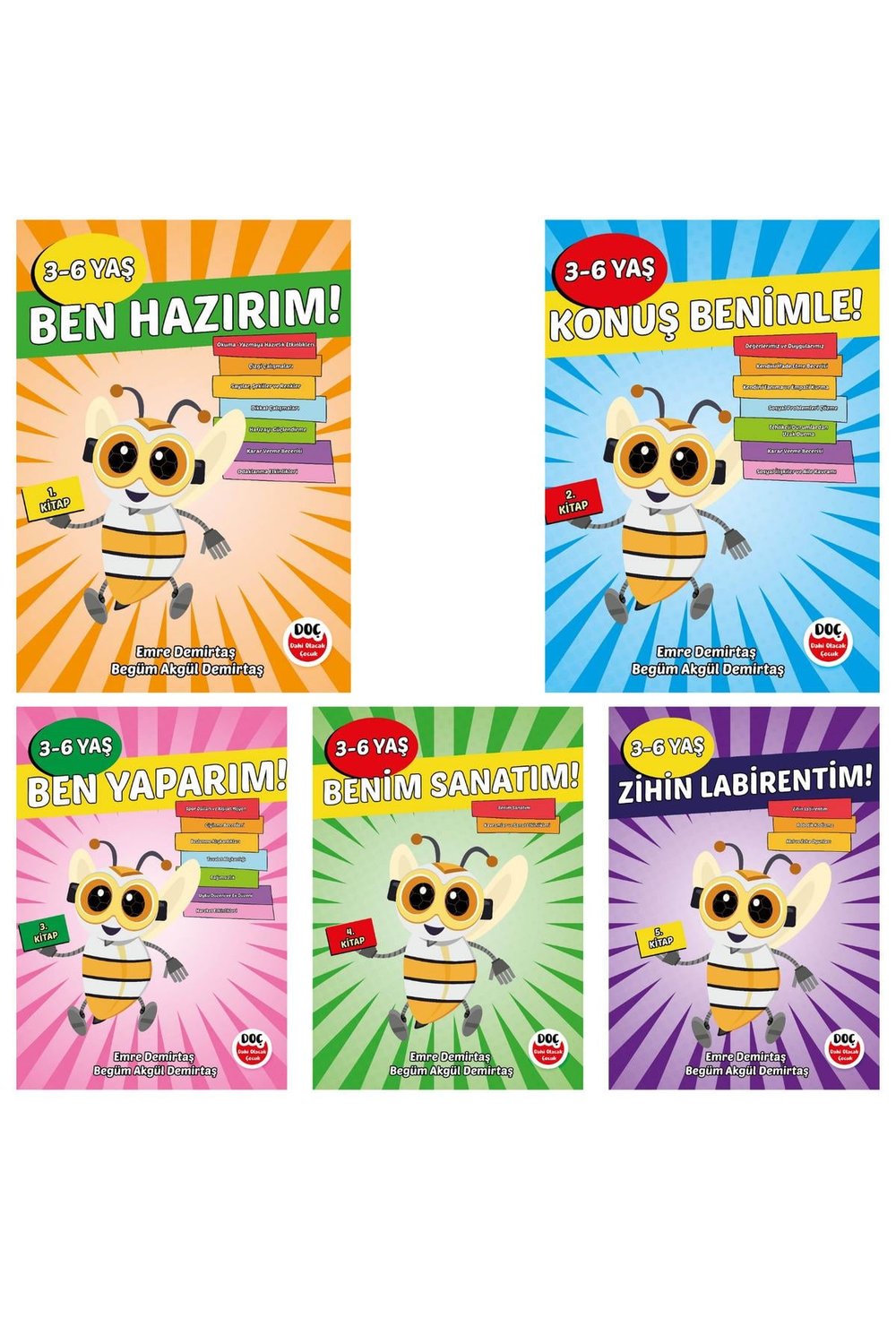 3-6 Yaş Erken Öğrenme Aktiviteli Set (5 Kitap)