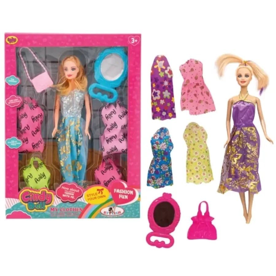 02251 CINDY DOLL 4 YEDEK ELBİSELİ BEBEK*36