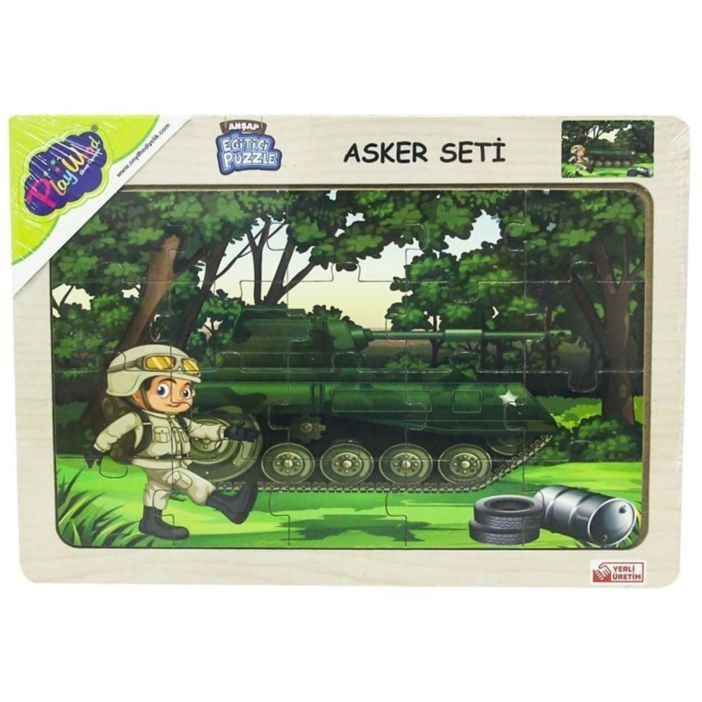 AHŞAP EĞİTİCİ PUZZLE / ASKER SETİ                                               