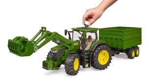 Bruder John Deere Kepçeli Traktör ve Römork 03155