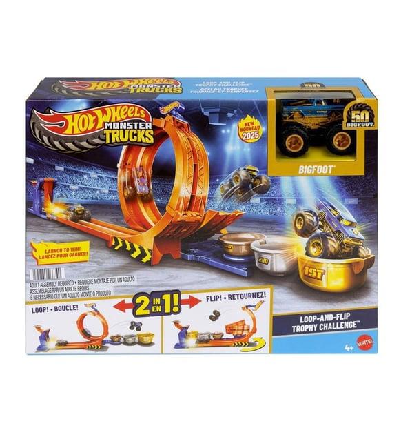 HOT WHEELS MONSTER TRUCKS DÖNGÜ VE TAKLA BİGFOOT OYUN PARKURU