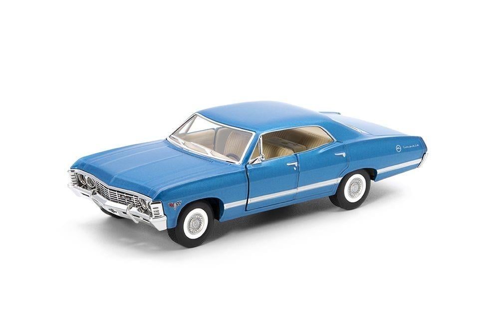 Kinsmart Çek Bırak 1967 Chevrolet impala  (Mavi-Siyah)