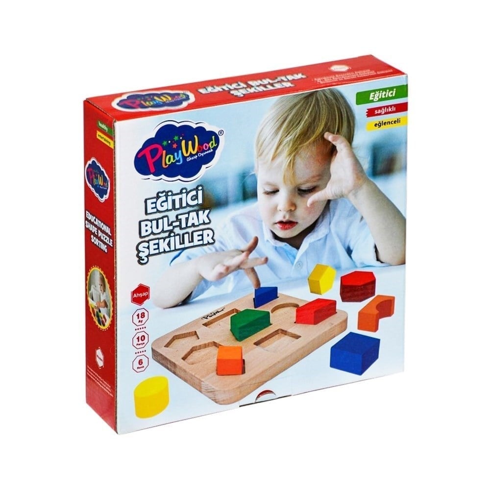 KUTUDA AHŞAP EĞİTİCİ BULTAK ŞEKİLLER                                            