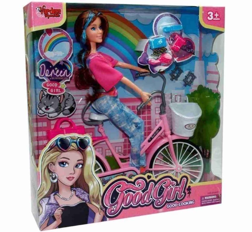 Vardem Kutulu 29Cm Aksesuarlı Bisikletli Bebek