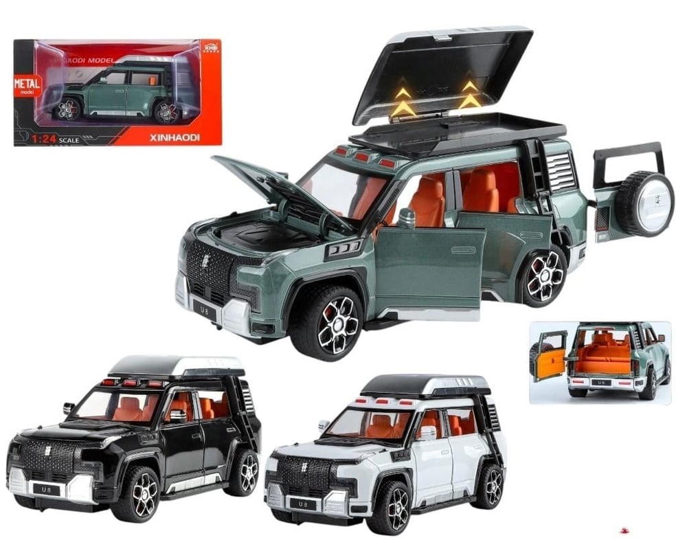 Vardem Kutulu Çek Bırak 1:24 Işıklı Ve Sesli Kapıları Açılan Lr Jeep