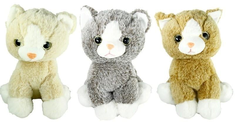 Vardem Peluş 23 cm 3 Asorti Oturan Kedi