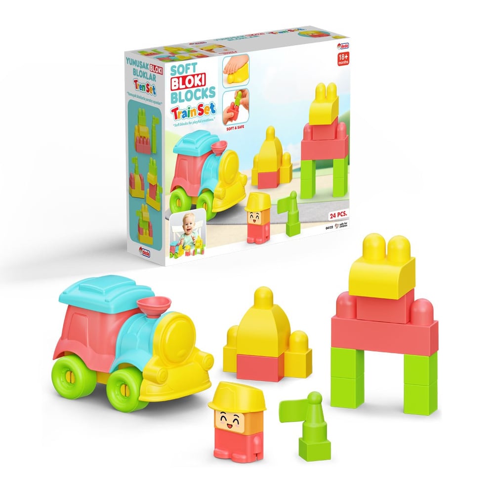 YUMUŞAK BLOKİ BLOKLAR TREN SET 24 PARÇA