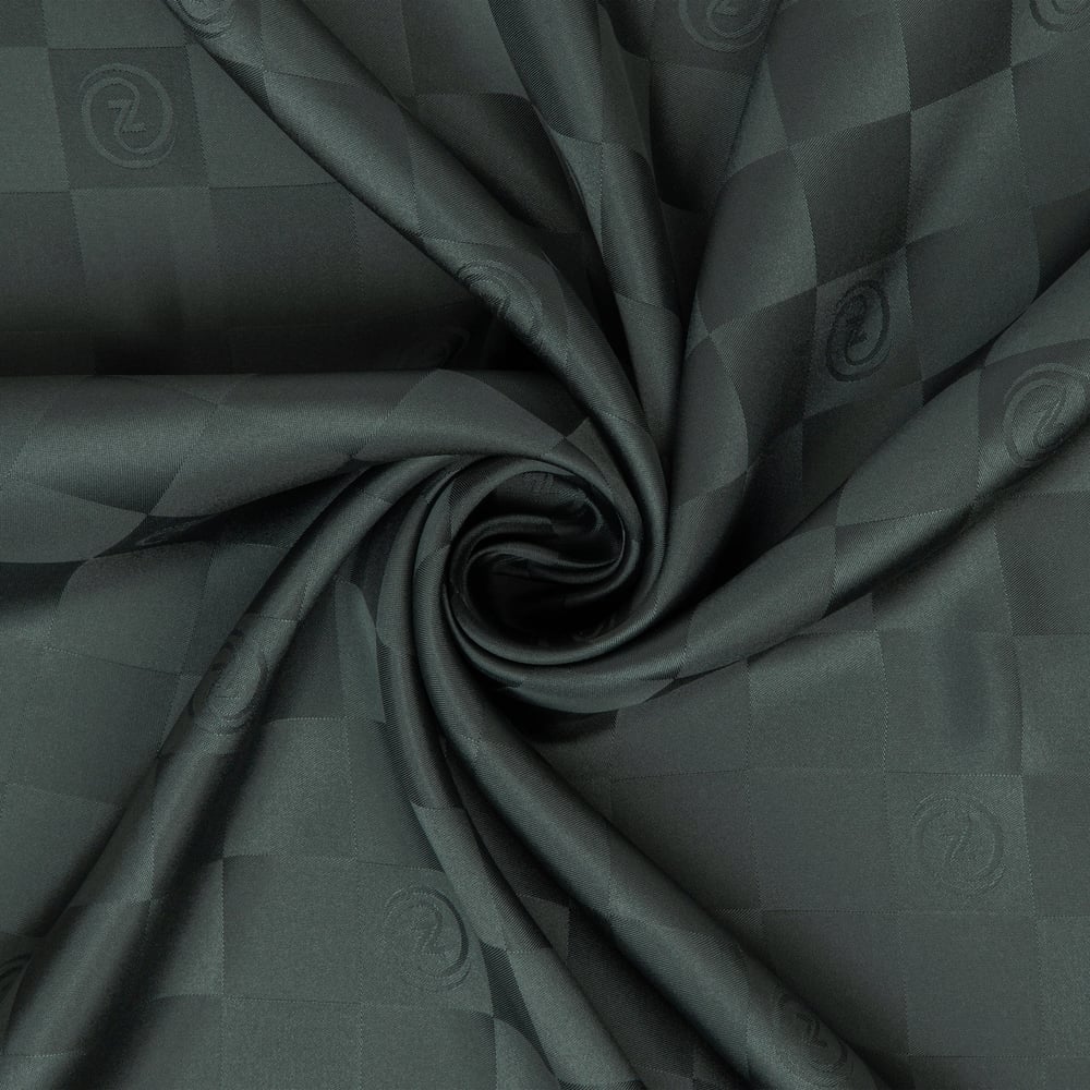 Damalı Jakarlı İpek Twill Eşarp