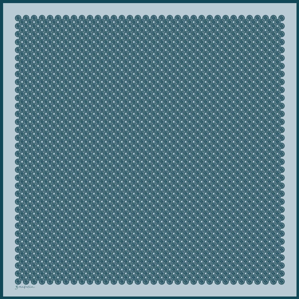 Flama Z Desen İpek Twill Eşarp