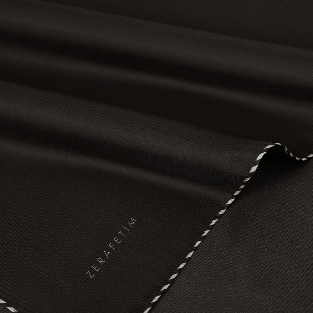 Plain Line Desen İpek Twill Eşarp