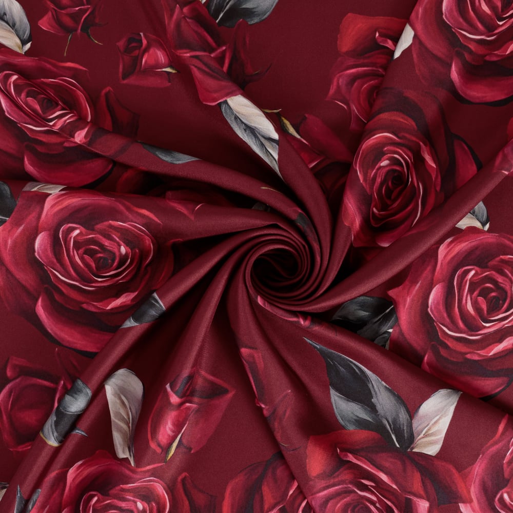 Rosalia Desen İpek Twill Eşarp
