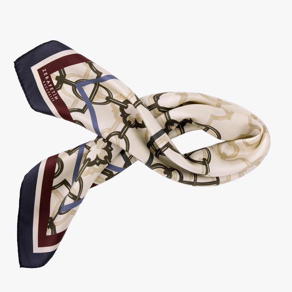 Selçuklu Desen Exclusive İpek Twill Eşarp