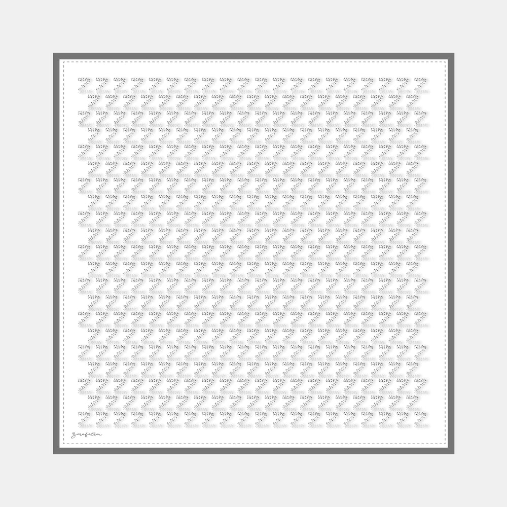 Zerart Desen İpek Twill Eşarp