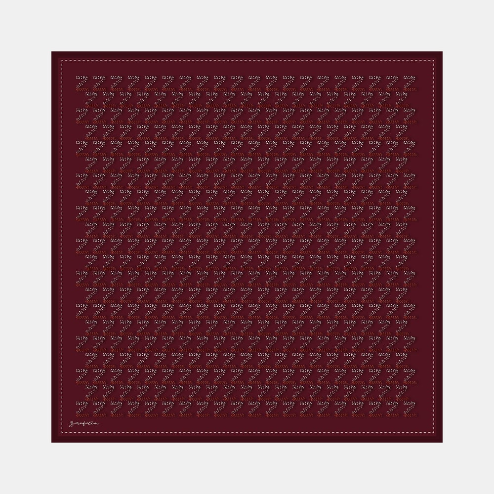 Zerart Desen İpek Twill Eşarp