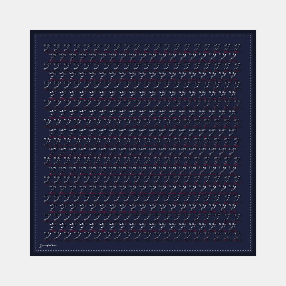 Zerart Desen İpek Twill Eşarp
