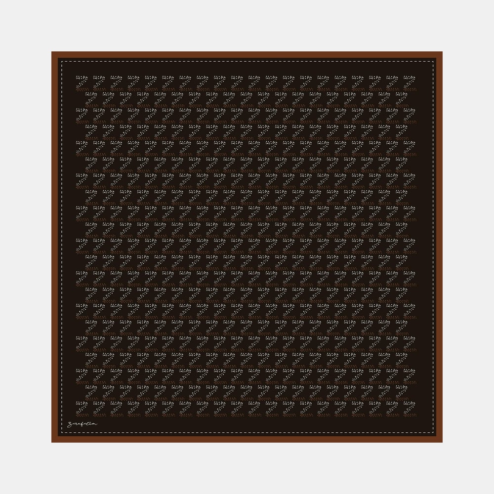 Zerart Desen İpek Twill Eşarp