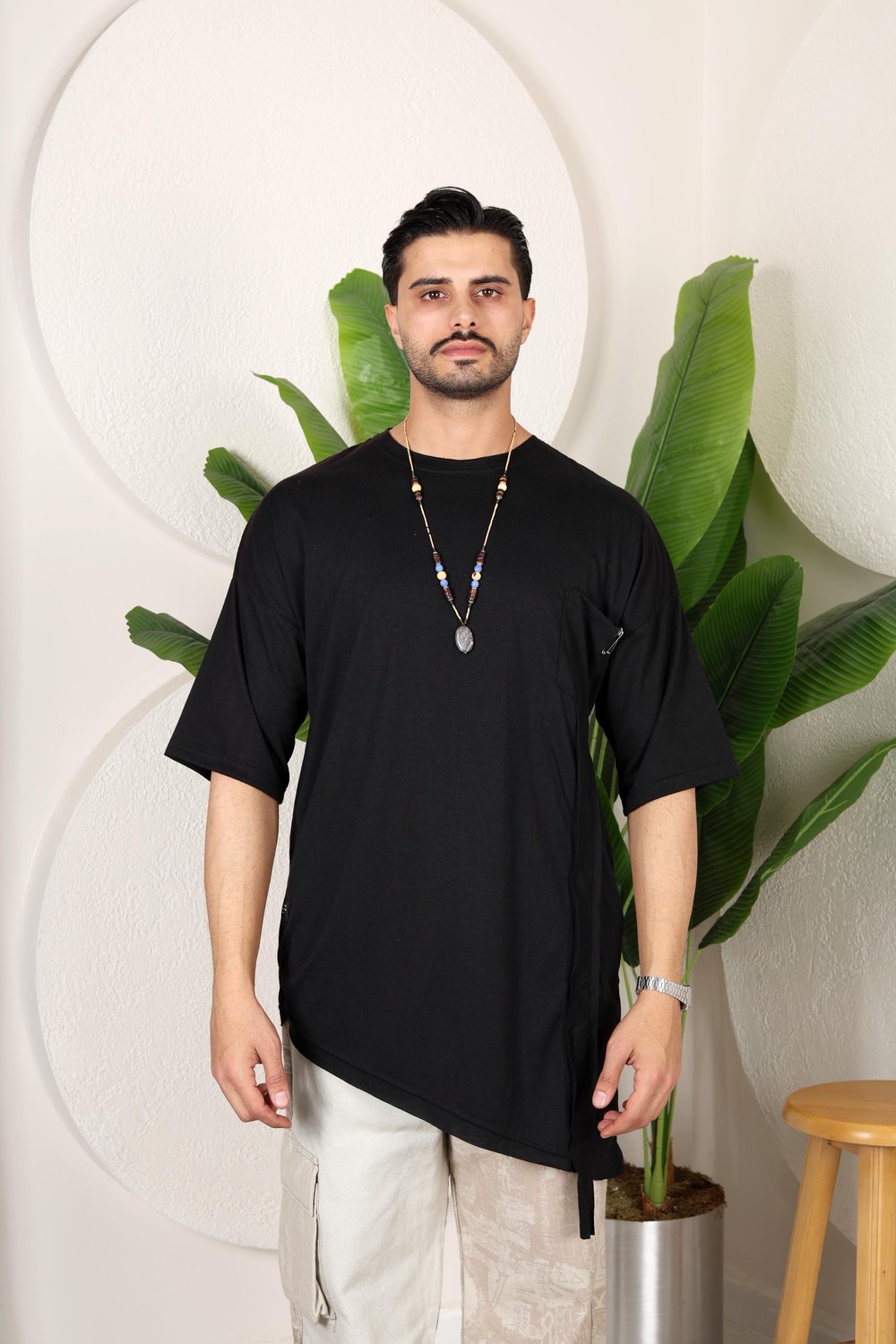 Asimetrik Cepli Tshirt