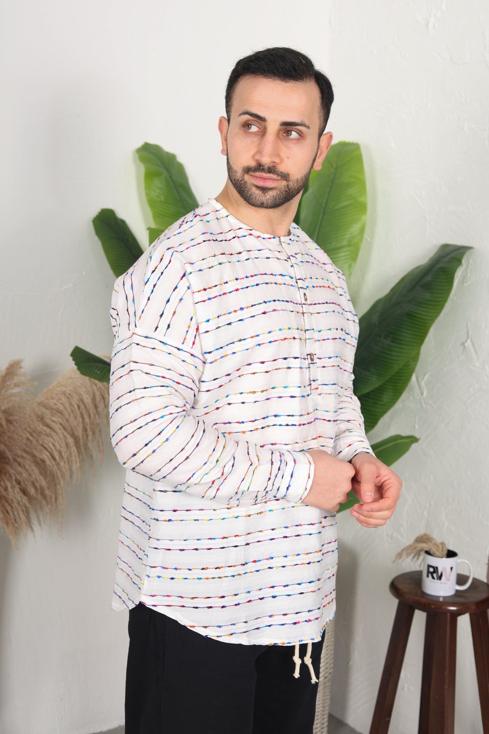 Jakarlı cotton Gömlek