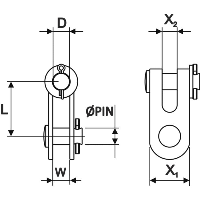 SELDEN - TOGGLE FO-FO WIRE ø12 2 PINS