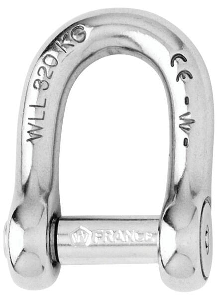WICHARD - Self-locking allen head pin D shackle - Dia 10 mm