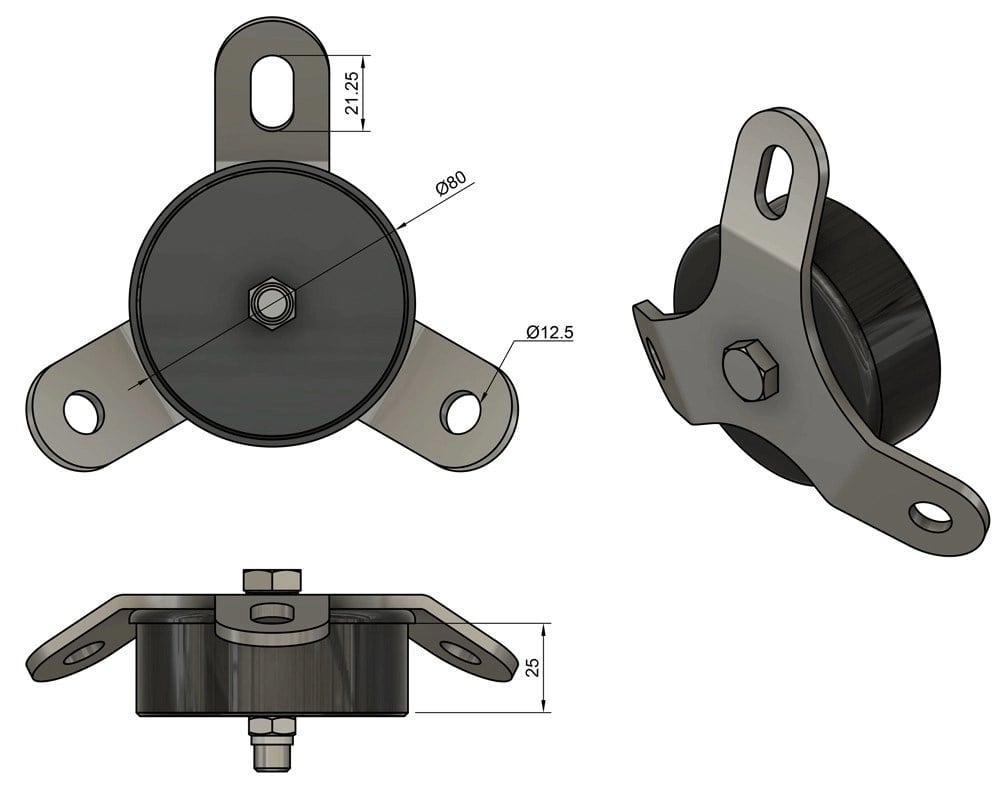 Z-SPARS - BOWSPRIT DELTA PLATE (80 MM )