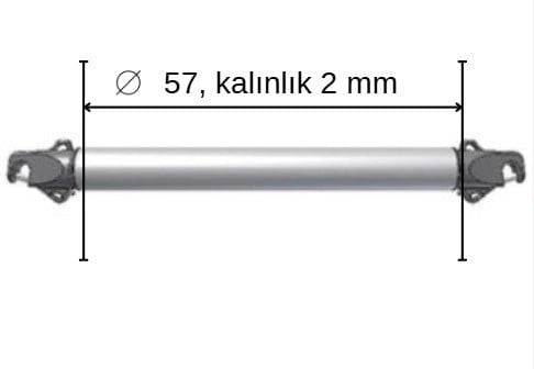 Z-SPARS - SPINNAKER POLE TUBE (57 MM x 2 MM x 1 METER)