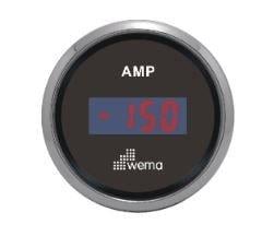 AMPERMETRE ŞÖNTLÜ 52 mm KROM/SİYAH