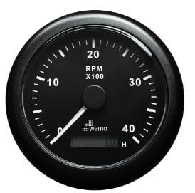 TAKOMETRE 4000 RPM 85 mm SİYAH/SİYAH