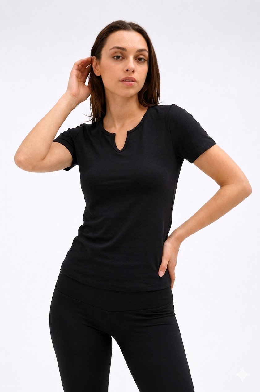 IRIS - Likralı Organik Pamuk Kumaştan Slimfit Kadın T-Shirt
