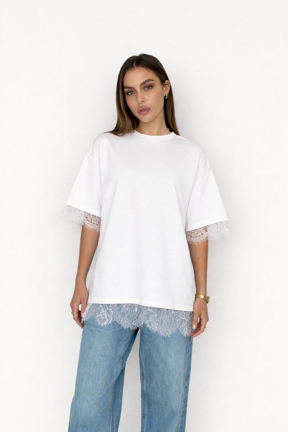 KIVA - Dantel Detaylı T-Shirt