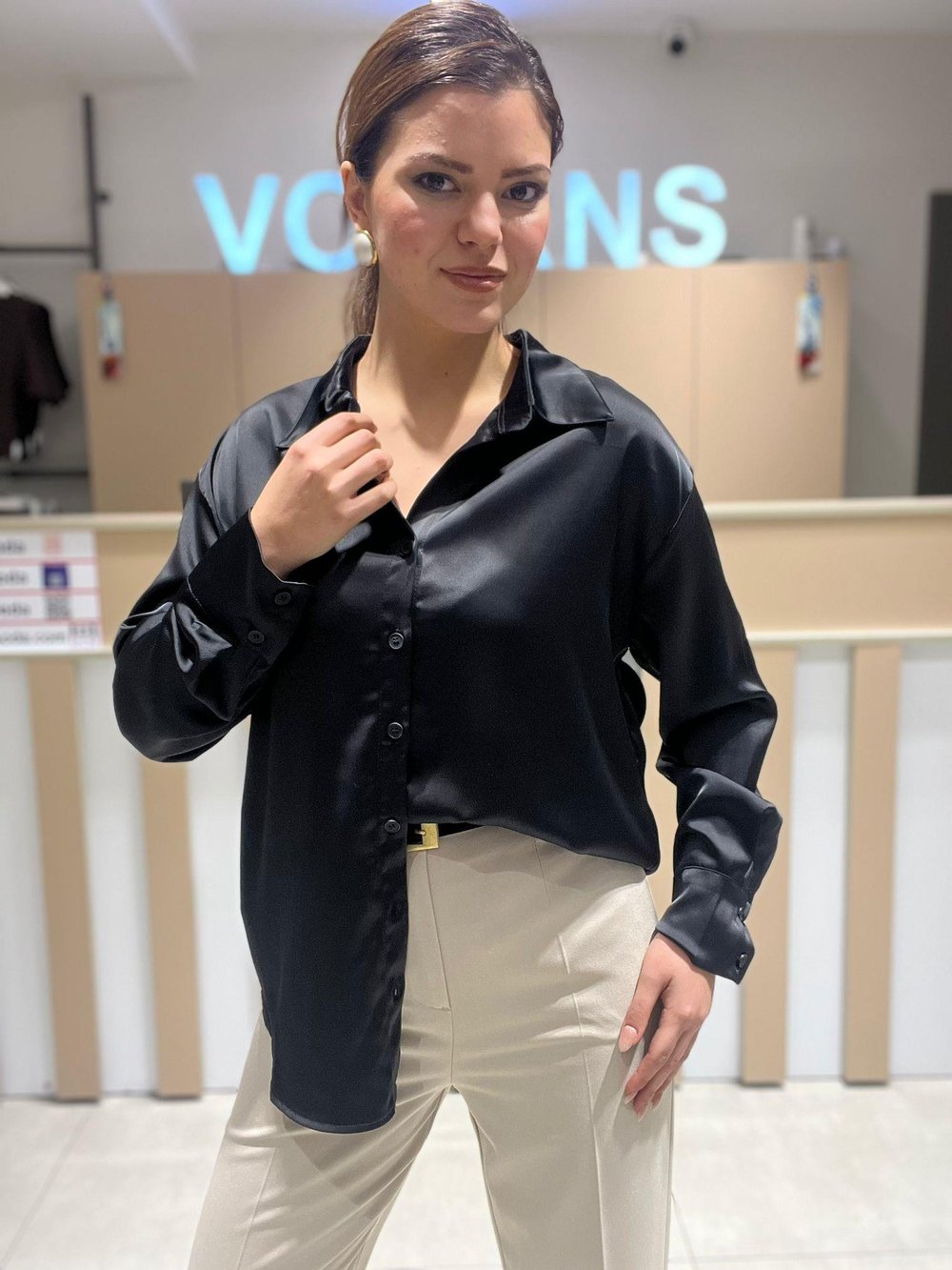 4084 Saten Gömlek
