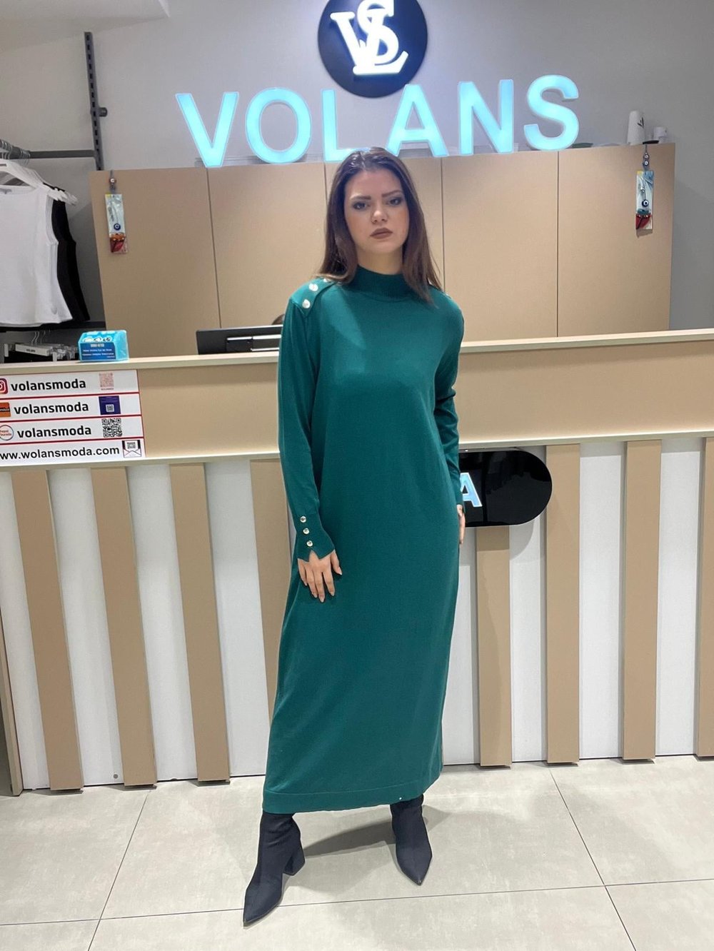 Düğme Çakımlı Triko