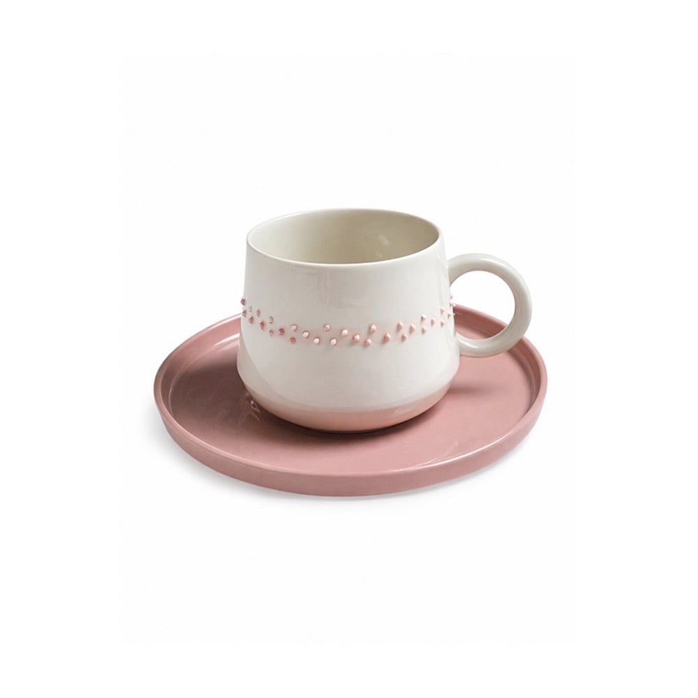 Belle Polka Türk Kahvesi Fincanı (Pembe)