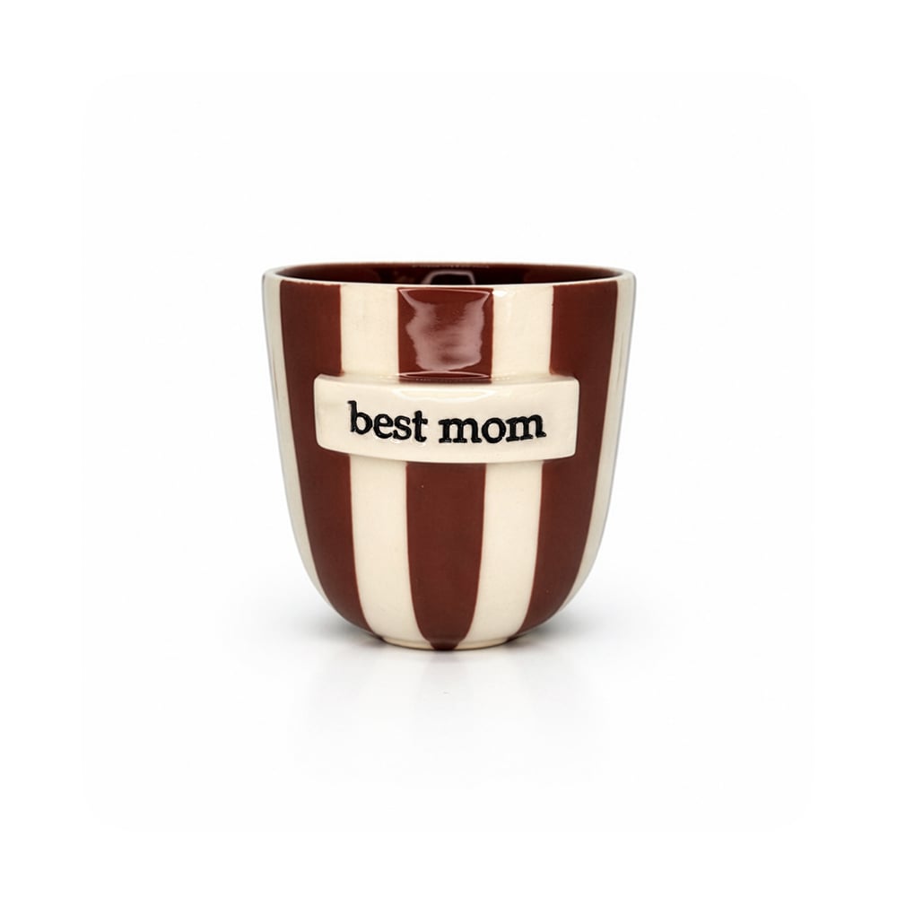 Best Mom Kahverengi Beyaz