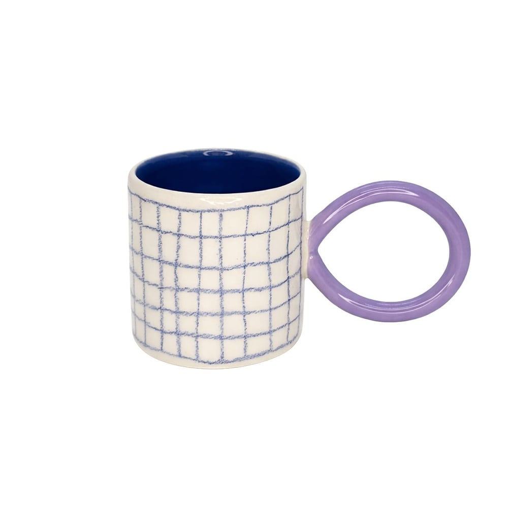 Bluecheck-Blues-Lilac Ring Fincan (110ml)